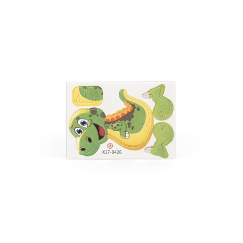 natural DINOSAURUS. Puzzle 3D de papel y EVA con forma de dinosaurio