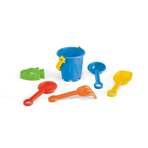 VALLARTA. Cubo de playa PP con 5 accesorios