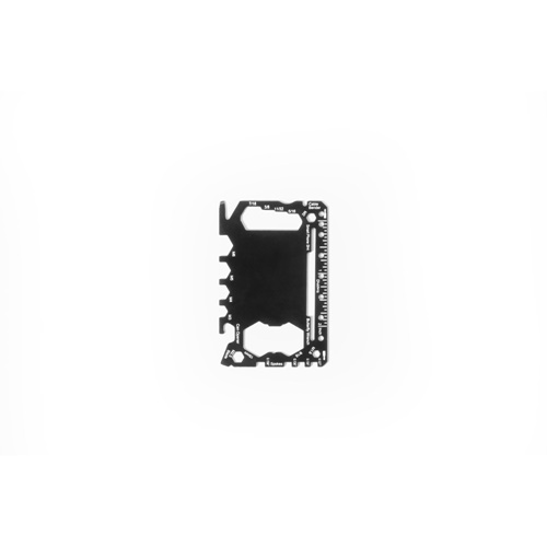 PEEBLES. Tarjeta multifunción de acero inoxidable con 20 funciones