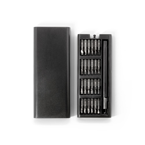 ATOM. Juego de destornilladores con diferentes puntas magnéticas de acero al carbono