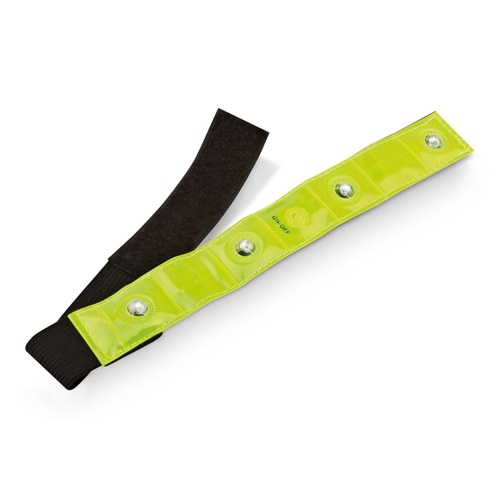 yellow VISIBLE. Brazalete reflectante con 4 LED rojos