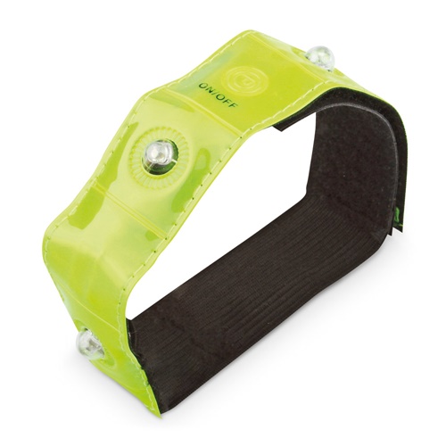 yellow VISIBLE. Brazalete reflectante con 4 LED rojos