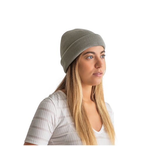 gris claro CARL. Gorro unisex de doble capa de poliéster reciclado (100% rPET)