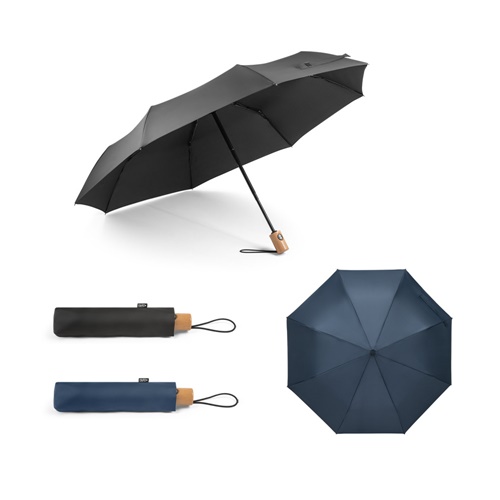 RIVER. paraguas plegable PET (100% rPET) con apertura y cierre automático