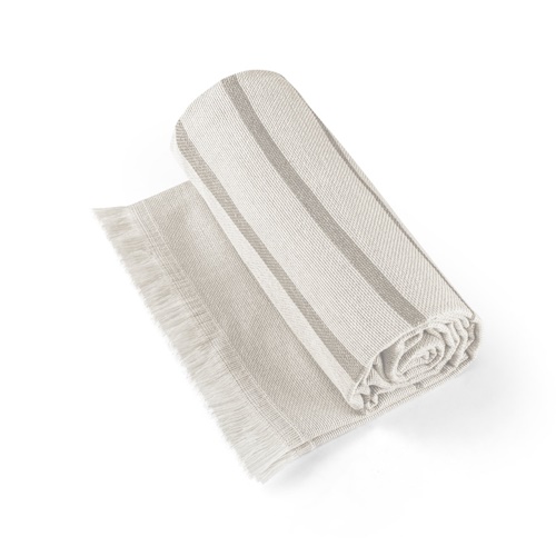 gris claro CAPLAN. Toalla multifuncional (260 g/m²) fabricada en algodón ligero y resistente (90%) y algodón reciclado (10%)