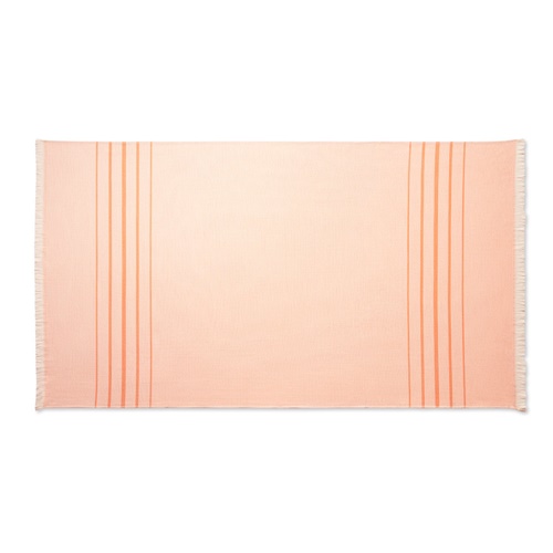 orange CAPLAN. Toalla multifuncional (260 g/m²) fabricada en algodón ligero y resistente (90%) y algodón reciclado (10%)