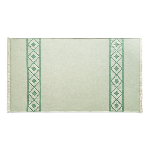 green MALEK. Toalla de baño y multifuncional (350g/m²) fabricada en algodón ligero y resistente (85%) y algodón reciclado (15%)