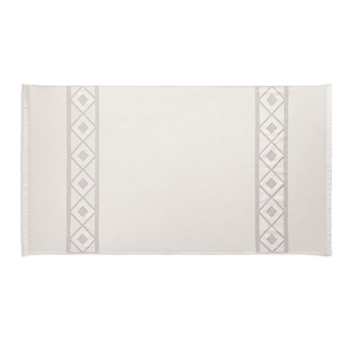 gris claro MALEK. Toalla de baño y multifuncional (350g/m²) fabricada en algodón ligero y resistente (85%) y algodón reciclado (15%)