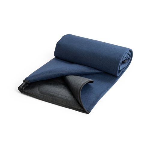 blue RILEY. Manta polar con asa de transporte y solapa (180 g/m²)
