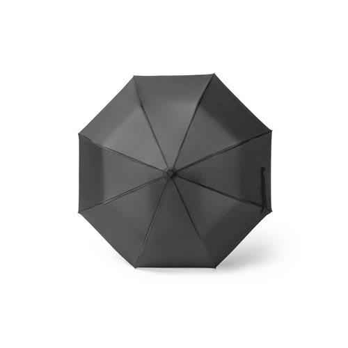 black SKYLAR. Paraguas 2 en 1 con bolsa de compra de poliéster reciclado incluida