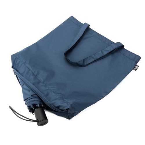 blue SKYLAR. Paraguas 2 en 1 con bolsa de compra de poliéster reciclado incluida