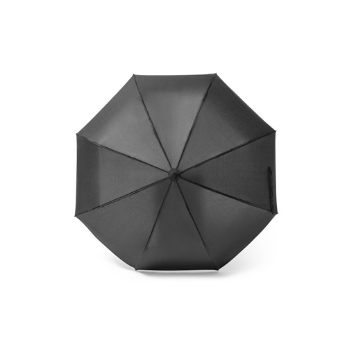 black GUSTAVO. Paraguas poliéster reciclado (100% rPET) 190T \