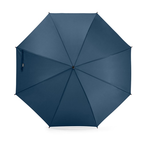 blue APOLO. Paraguas fabricado en pongee poliéster reciclado (100% rPET) con apertura automática