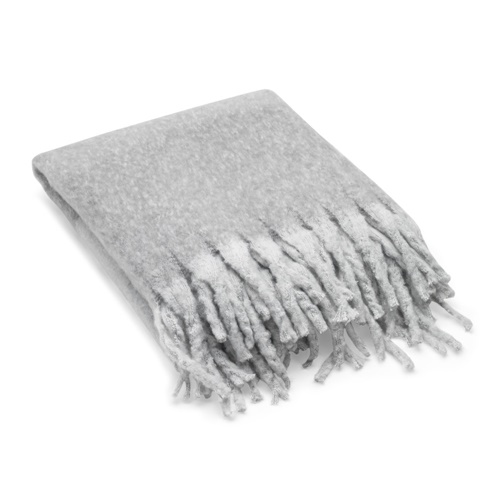 gris COMFY. Manta de poliéster reciclado (100 % rPET) (300 g/m²), con tacto de mohair