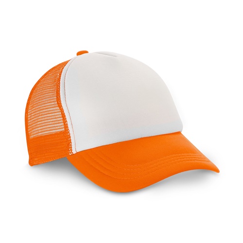 naranja NICOLA. Gorro de poliéster y malla (150 g/m²)
