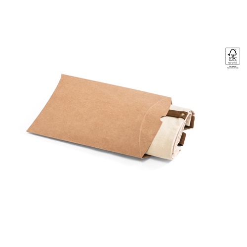 natural claro HOLM. Delantal de lona 100% algodón (320 g/m²) con detalles metálicos