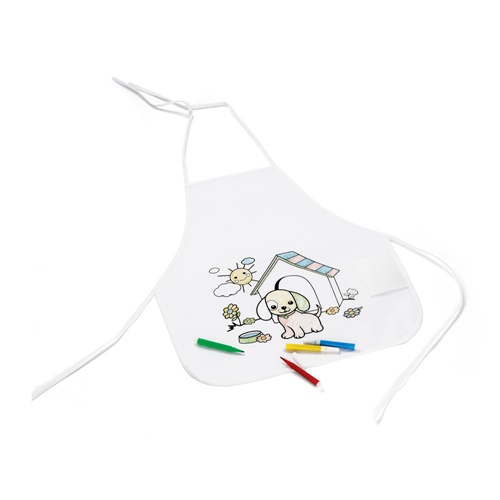 white NILO. Delantal infantil para colorear en tejido sin tejer (80 g/m²)