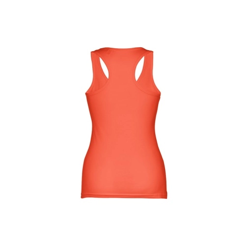 naranja coral THC TIRANA. Camiseta sin mangas para mujer
