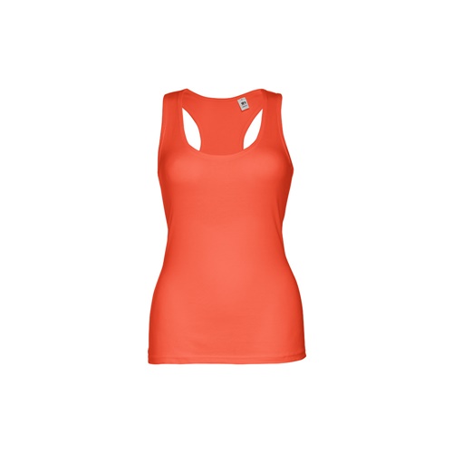 naranja coral THC TIRANA. Camiseta sin mangas para mujer