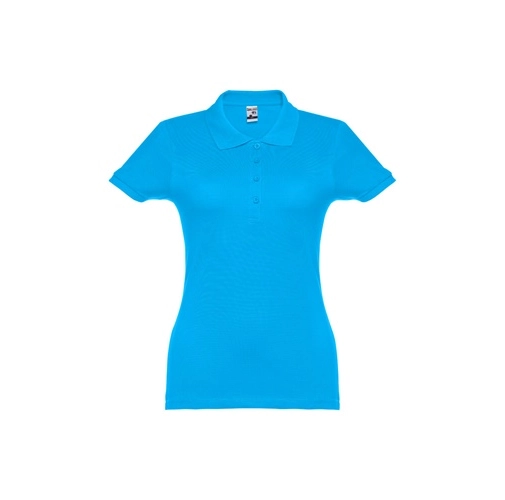 azul aqua THC EVE. Polo de mujer