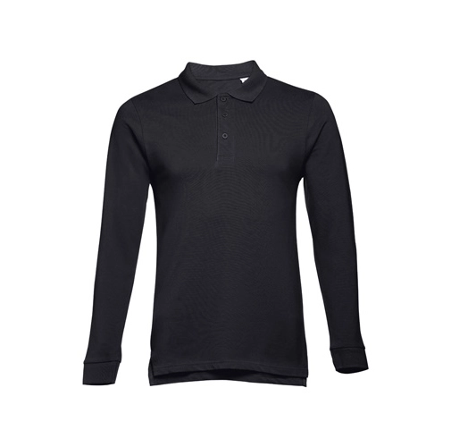 black THC BERN. Polo de manga larga para hombre