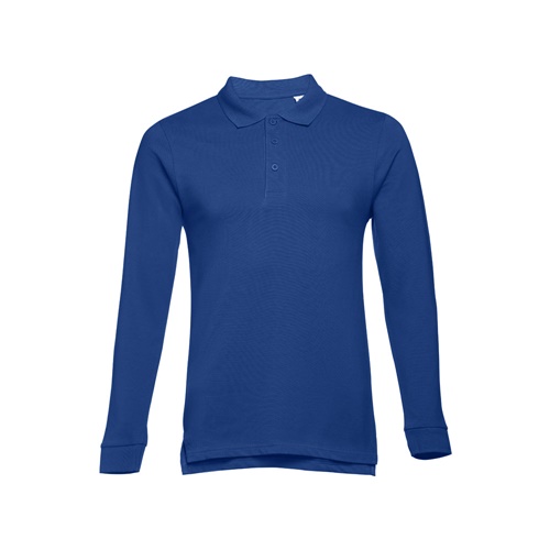 azul royal THC BERN. Polo de manga larga para hombre