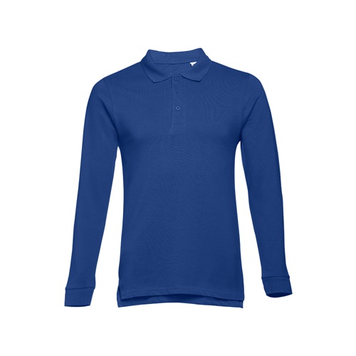 azul royal THC BERN. Polo de manga larga para hombre