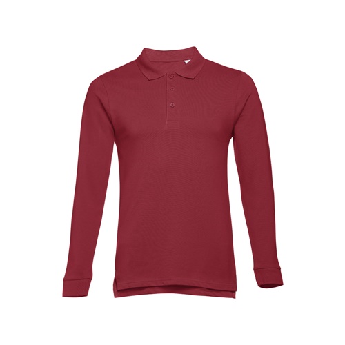 burdeos THC BERN. Polo de manga larga para hombre