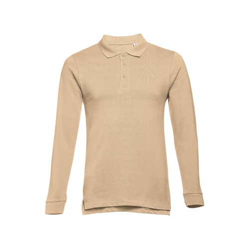 marrón claro THC BERN 3XL. Polo de manga larga para hombre