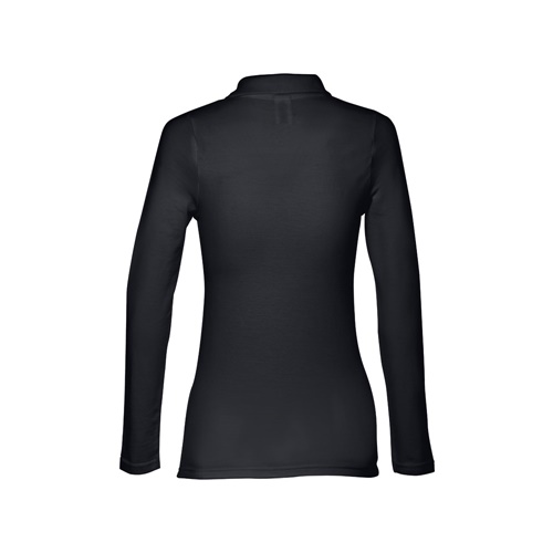 black THC BERN WOMEN. Polo de manga larga para mujer