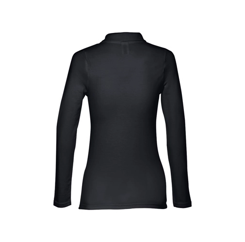 black THC BERN WOMEN. Polo de manga larga para mujer