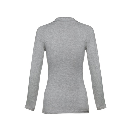 gris claro matizado THC BERN WOMEN. Polo de manga larga para mujer