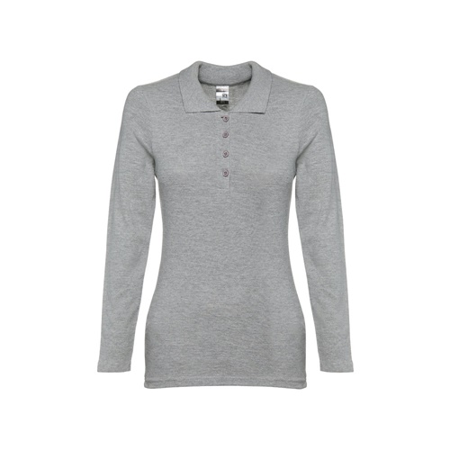 gris claro matizado THC BERN WOMEN. Polo de manga larga para mujer