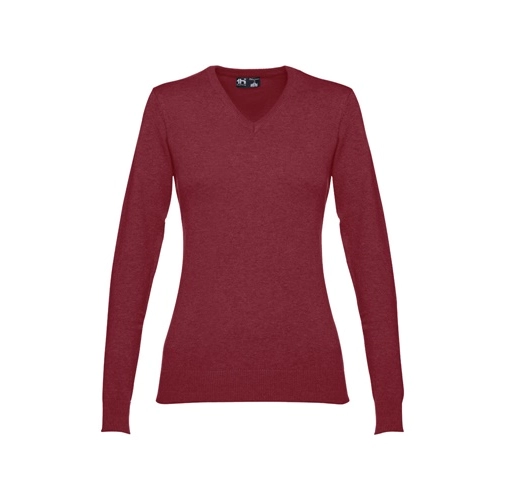 burdeos THC MILAN WOMEN. Jersey con cuello en \