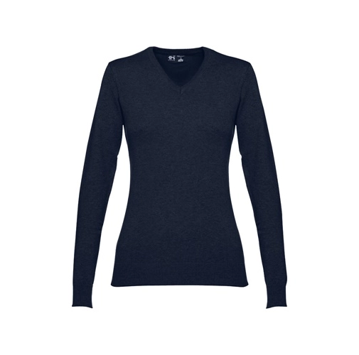 azul marino THC MILAN WOMEN. Jersey con cuello en \
