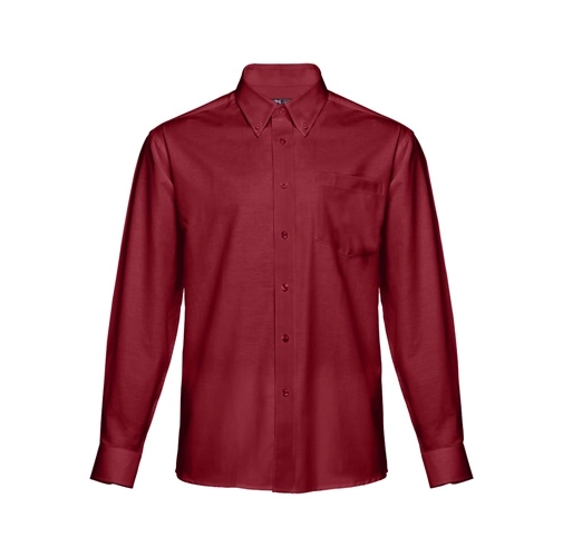 burdeos THC TOKYO. Camisa oxford para hombre