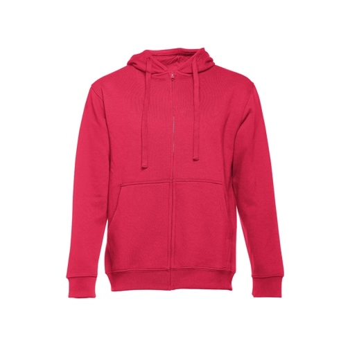 red THC AMSTERDAM. Sudadera para hombre, con cremallera y capucha