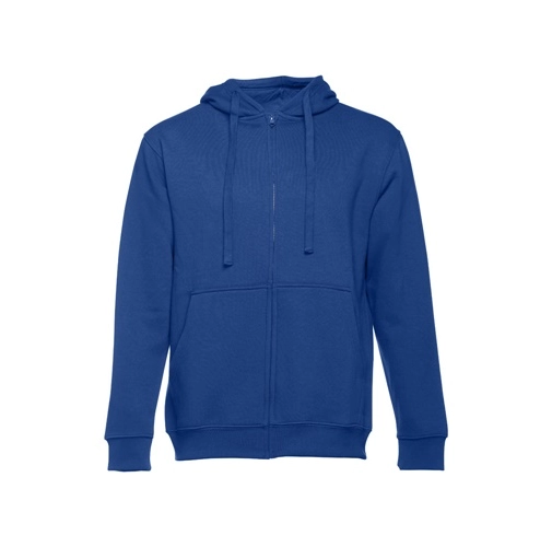 azul royal THC AMSTERDAM. Sudadera para hombre, con cremallera y capucha