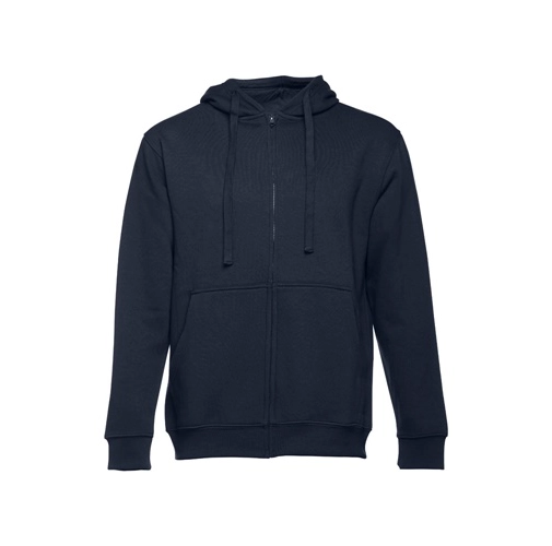 azul marino THC AMSTERDAM. Sudadera para hombre, con cremallera y capucha