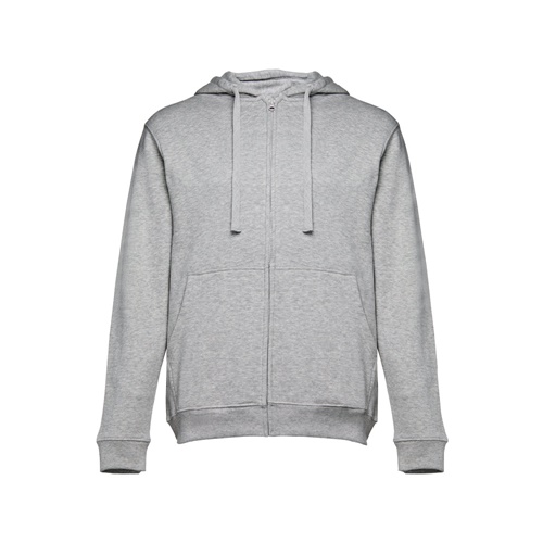gris claro matizado THC AMSTERDAM. Sudadera para hombre, con cremallera y capucha