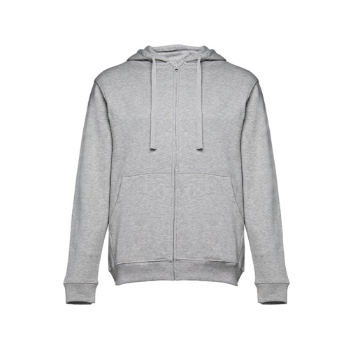 gris claro matizado THC AMSTERDAM. Sudadera para hombre, con cremallera y capucha