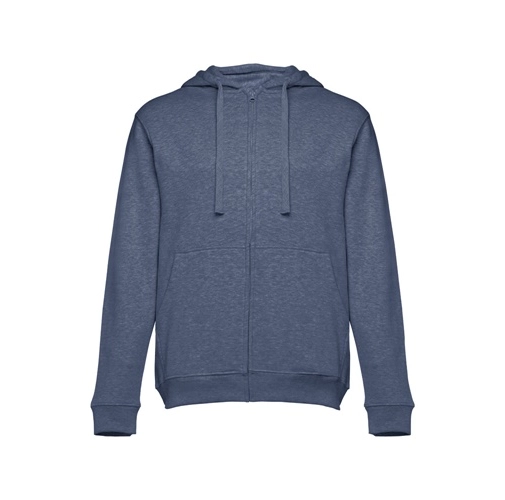 azul matizado THC AMSTERDAM. Sudadera para hombre, con cremallera y capucha