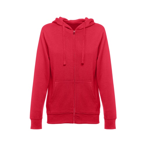 red THC AMSTERDAM WOMEN. Sudadera para mujer, con cremallera y capucha