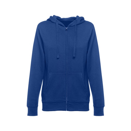 azul royal THC AMSTERDAM WOMEN. Sudadera para mujer, con cremallera y capucha