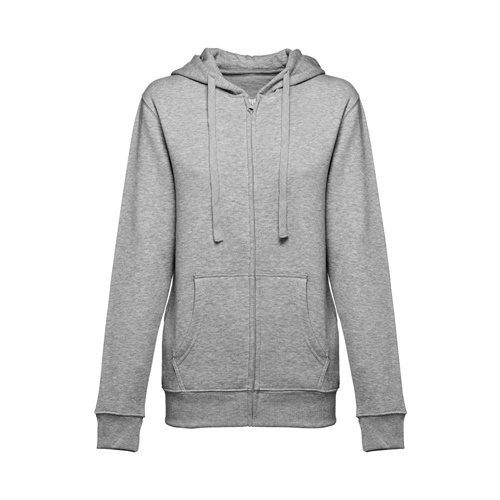 gris claro matizado THC AMSTERDAM WOMEN. Sudadera para mujer, con cremallera y capucha