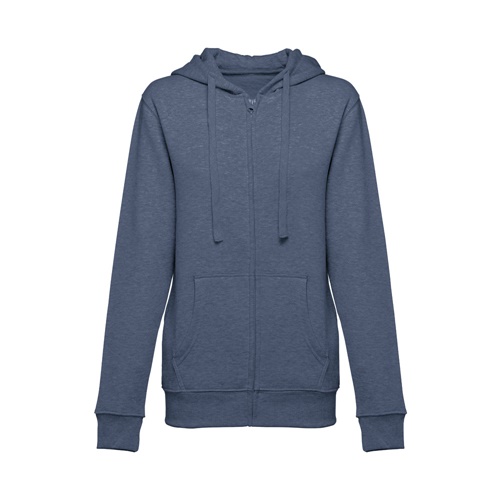azul matizado THC AMSTERDAM WOMEN. Sudadera para mujer, con cremallera y capucha