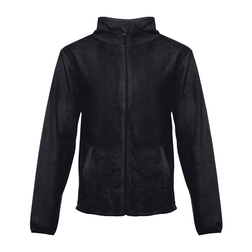 black THC HELSINKI. Chaqueta polar para hombre, con cremallera