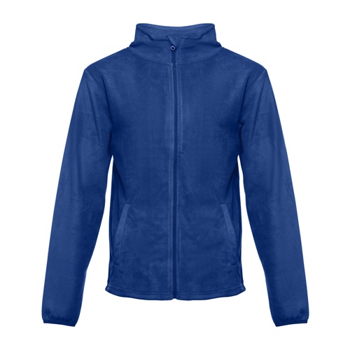 azul royal THC HELSINKI. Chaqueta polar para hombre, con cremallera
