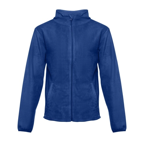 azul royal THC HELSINKI. Chaqueta polar para hombre, con cremallera