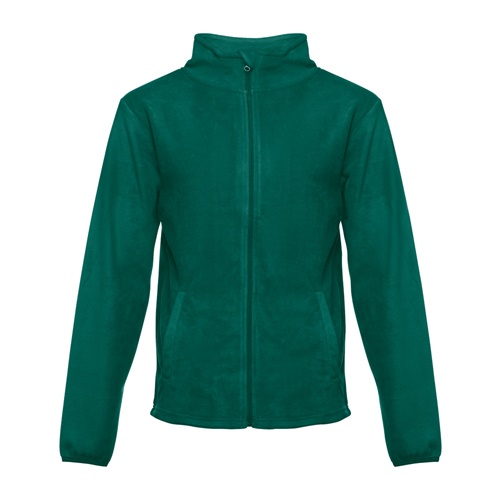 verde oscuro THC HELSINKI. Chaqueta polar para hombre, con cremallera
